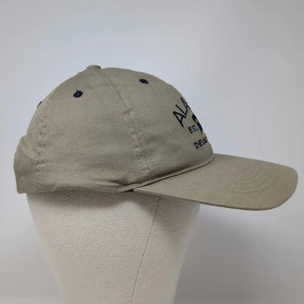 Tongass Trading Company Snapback Hat Beige One Size Alaska State Flag Cotton
